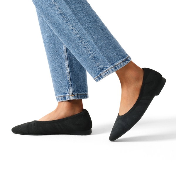 Simplistic Machine Washable Flats - BLACK - 1